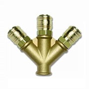 Тройник GAV 5820‑V3 (M3/8″ - 3 × БРС)